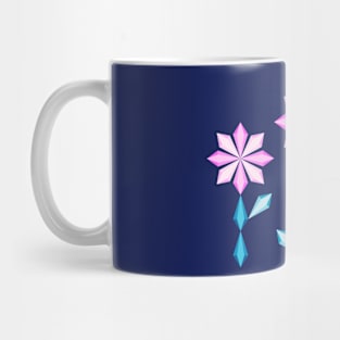 Pink frozen flowers design, version two Mug